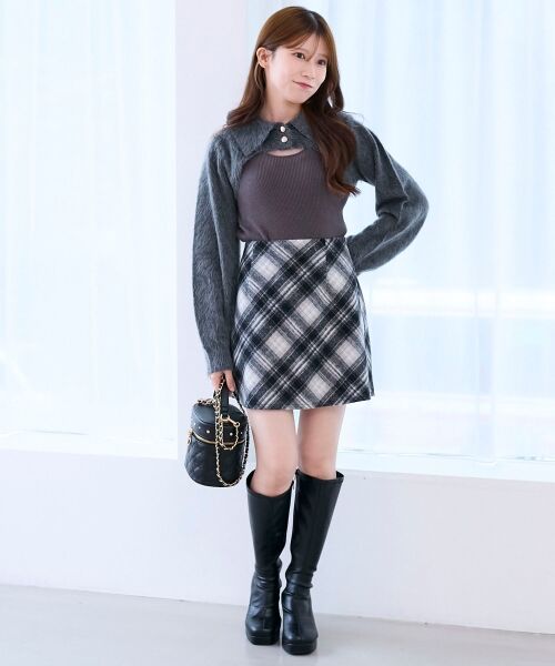 MAJESTIC LEGON / マジェスティックレゴン ミニ・ひざ丈スカート | アソートチェックミニスカパン | 詳細24