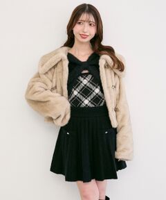 MAJESTIC LEGON / マジェスティックレゴン ロング・マキシ丈スカート | キラキラボタンプリーツニットスカート