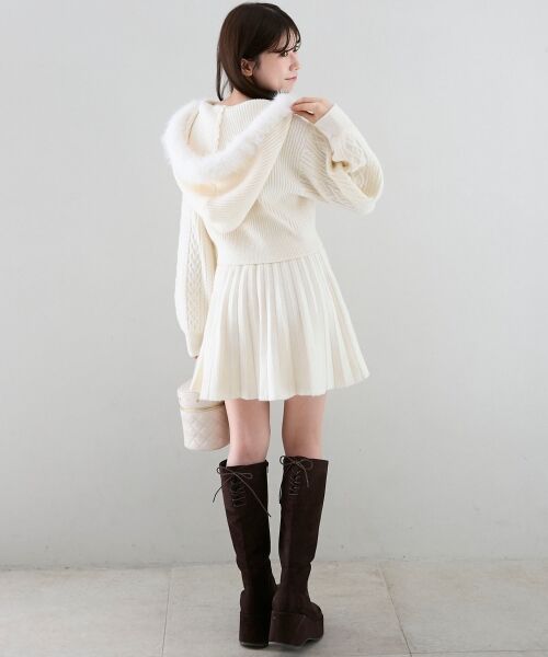 MAJESTIC LEGON / マジェスティックレゴン ロング・マキシ丈スカート | キラキラボタンプリーツニットスカート | 詳細11