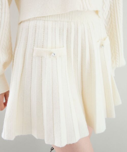 MAJESTIC LEGON / マジェスティックレゴン ロング・マキシ丈スカート | キラキラボタンプリーツニットスカート | 詳細15