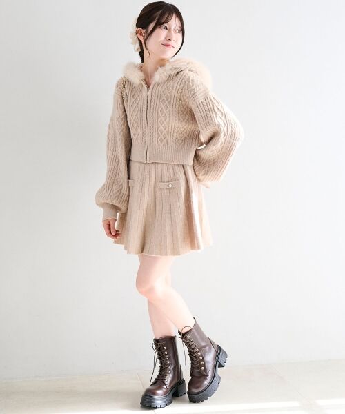 MAJESTIC LEGON / マジェスティックレゴン ロング・マキシ丈スカート | キラキラボタンプリーツニットスカート | 詳細19