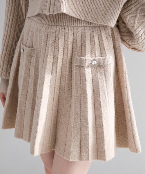 MAJESTIC LEGON / マジェスティックレゴン ロング・マキシ丈スカート | キラキラボタンプリーツニットスカート | 詳細24
