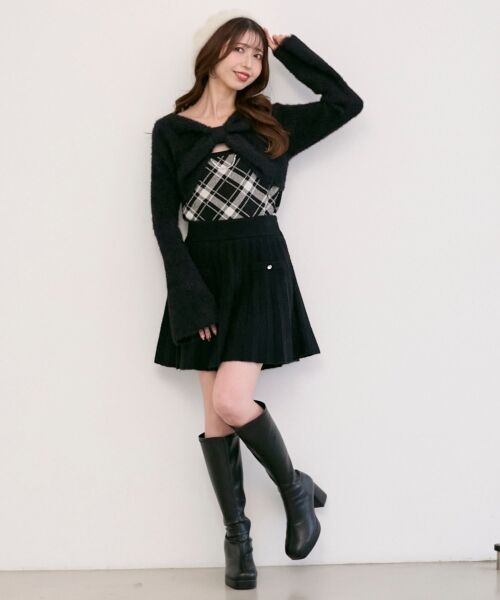 MAJESTIC LEGON / マジェスティックレゴン ロング・マキシ丈スカート | キラキラボタンプリーツニットスカート | 詳細25