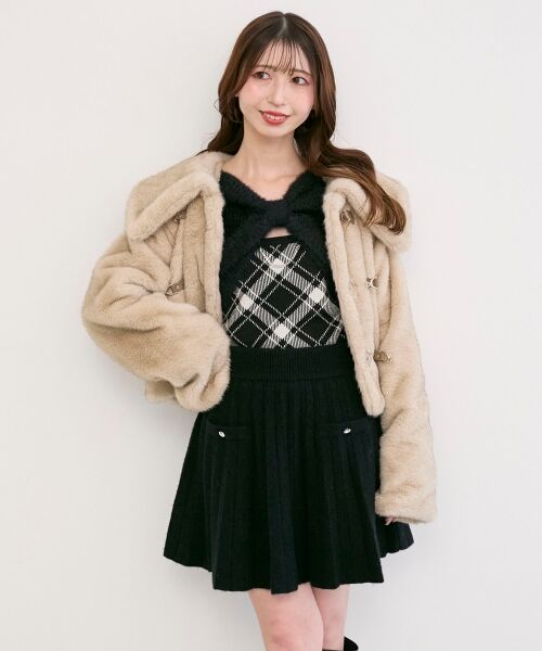 MAJESTIC LEGON / マジェスティックレゴン ロング・マキシ丈スカート | キラキラボタンプリーツニットスカート | 詳細27