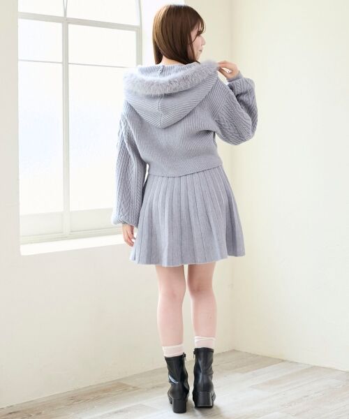 MAJESTIC LEGON / マジェスティックレゴン ロング・マキシ丈スカート | キラキラボタンプリーツニットスカート | 詳細3