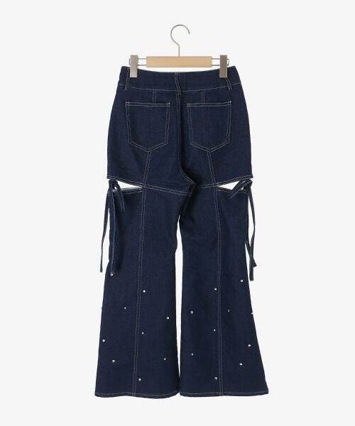 MAJESTIC LEGON / マジェスティックレゴン デニムパンツ | スリットビジューフレアデニムパンツ | 詳細26