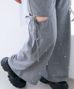 MAJESTIC LEGON / マジェスティックレゴン その他パンツ | スリット入りキラキラスウェットパンツ