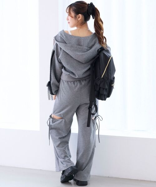 MAJESTIC LEGON / マジェスティックレゴン その他パンツ | スリット入りキラキラスウェットパンツ | 詳細10