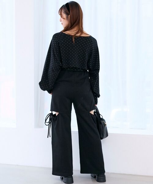 MAJESTIC LEGON / マジェスティックレゴン その他パンツ | スリット入りキラキラスウェットパンツ | 詳細18