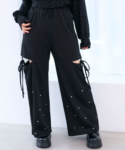 MAJESTIC LEGON / マジェスティックレゴン その他パンツ | スリット入りキラキラスウェットパンツ | 詳細19