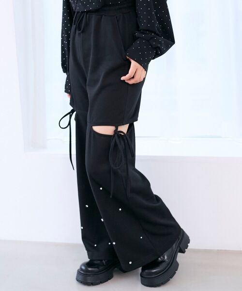 MAJESTIC LEGON / マジェスティックレゴン その他パンツ | スリット入りキラキラスウェットパンツ | 詳細20