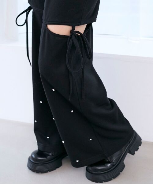 MAJESTIC LEGON / マジェスティックレゴン その他パンツ | スリット入りキラキラスウェットパンツ | 詳細22