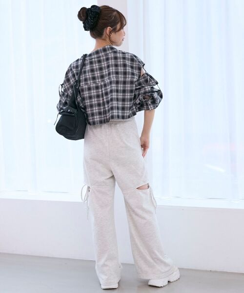 MAJESTIC LEGON / マジェスティックレゴン その他パンツ | スリット入りキラキラスウェットパンツ | 詳細3