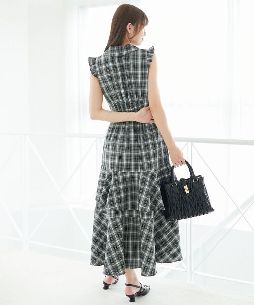 MAJESTIC LEGON / マジェスティックレゴン ロング・マキシ丈ワンピース | デコルテオープンノースリロングワンピ | 詳細14