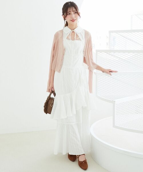 MAJESTIC LEGON / マジェスティックレゴン ロング・マキシ丈ワンピース | デコルテオープンノースリロングワンピ | 詳細2