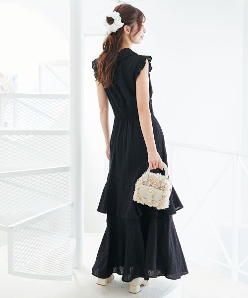 MAJESTIC LEGON / マジェスティックレゴン ロング・マキシ丈ワンピース | デコルテオープンノースリロングワンピ | 詳細21