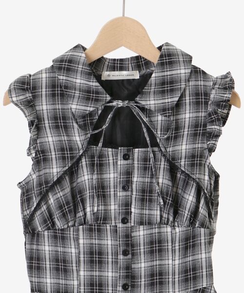 MAJESTIC LEGON / マジェスティックレゴン ロング・マキシ丈ワンピース | デコルテオープンノースリロングワンピ | 詳細30