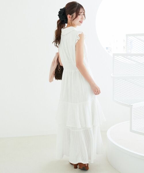 MAJESTIC LEGON / マジェスティックレゴン ロング・マキシ丈ワンピース | デコルテオープンノースリロングワンピ | 詳細5