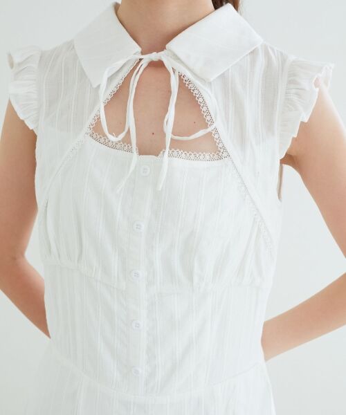 MAJESTIC LEGON / マジェスティックレゴン ロング・マキシ丈ワンピース | デコルテオープンノースリロングワンピ | 詳細8