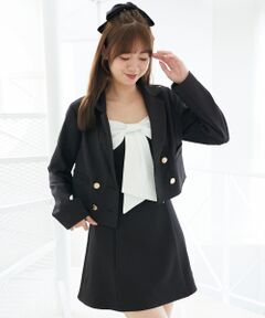 MAJESTIC LEGON / マジェスティックレゴン ミニ丈・ひざ丈ワンピース | キラキラビッグリボンミニワンピ