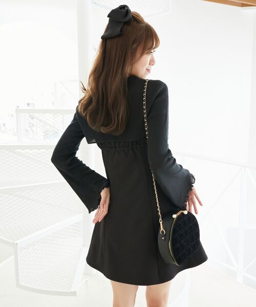 MAJESTIC LEGON / マジェスティックレゴン ミニ丈・ひざ丈ワンピース | キラキラビッグリボンミニワンピ | 詳細26