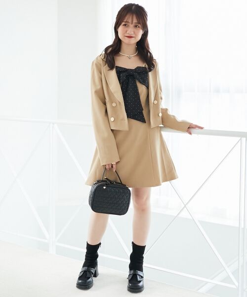 MAJESTIC LEGON / マジェスティックレゴン ミニ丈・ひざ丈ワンピース | キラキラビッグリボンミニワンピ | 詳細6