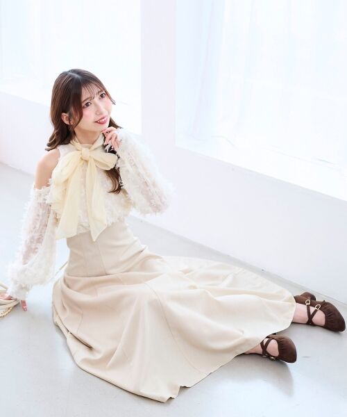 MAJESTIC LEGON / マジェスティックレゴン ミニ丈・ひざ丈ワンピース | 2wayアメスリウエストキュッとワンピ | 詳細1