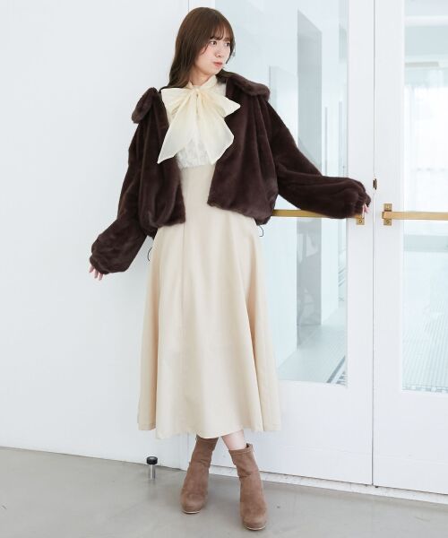 MAJESTIC LEGON / マジェスティックレゴン ミニ丈・ひざ丈ワンピース | 2wayアメスリウエストキュッとワンピ | 詳細13