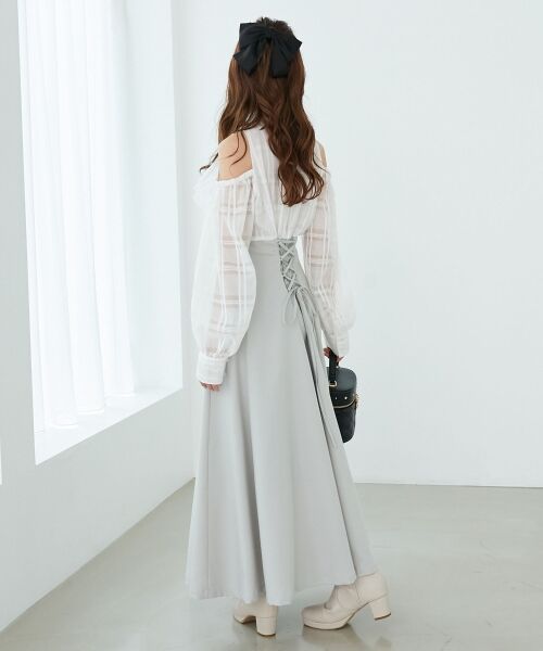 MAJESTIC LEGON / マジェスティックレゴン ミニ丈・ひざ丈ワンピース | 2wayアメスリウエストキュッとワンピ | 詳細17