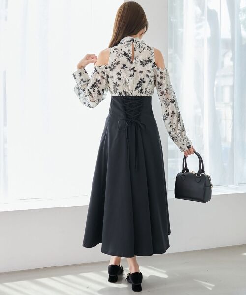 MAJESTIC LEGON / マジェスティックレゴン ミニ丈・ひざ丈ワンピース | 2wayアメスリウエストキュッとワンピ | 詳細27