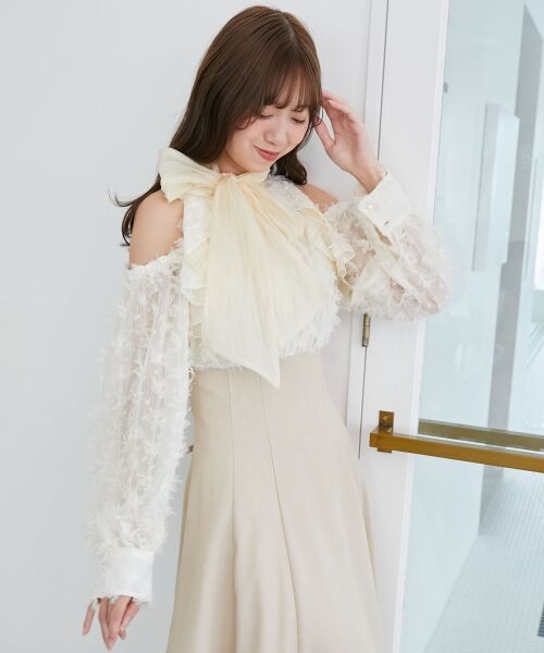 MAJESTIC LEGON / マジェスティックレゴン ミニ丈・ひざ丈ワンピース | 2wayアメスリウエストキュッとワンピ | 詳細7