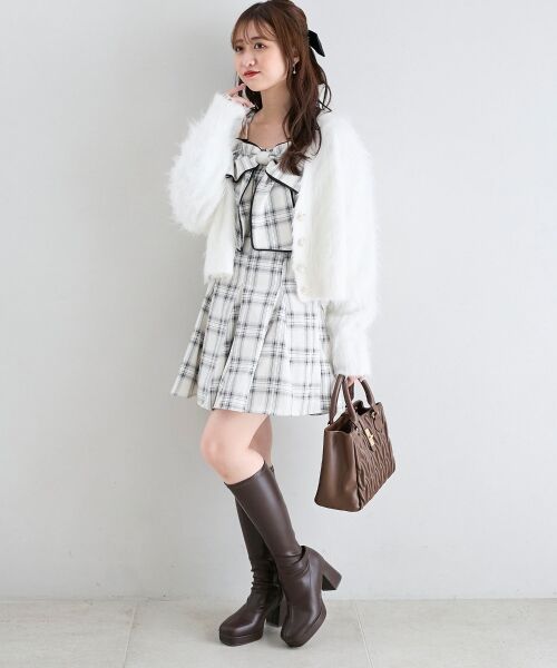 MAJESTIC LEGON / マジェスティックレゴン ミニ丈・ひざ丈ワンピース | チェーン付ビッグリボンミニワンピ | 詳細2