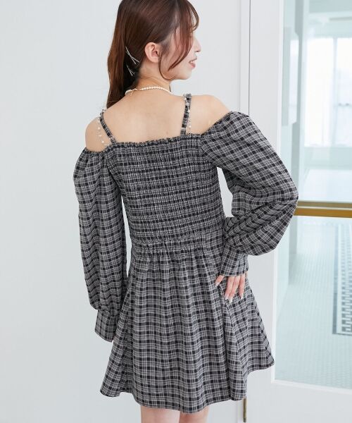 MAJESTIC LEGON / マジェスティックレゴン ミニ丈・ひざ丈ワンピース | チェーン付ビッグリボンミニワンピ | 詳細26