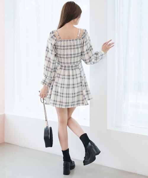 MAJESTIC LEGON / マジェスティックレゴン ミニ丈・ひざ丈ワンピース | チェーン付ビッグリボンミニワンピ | 詳細6