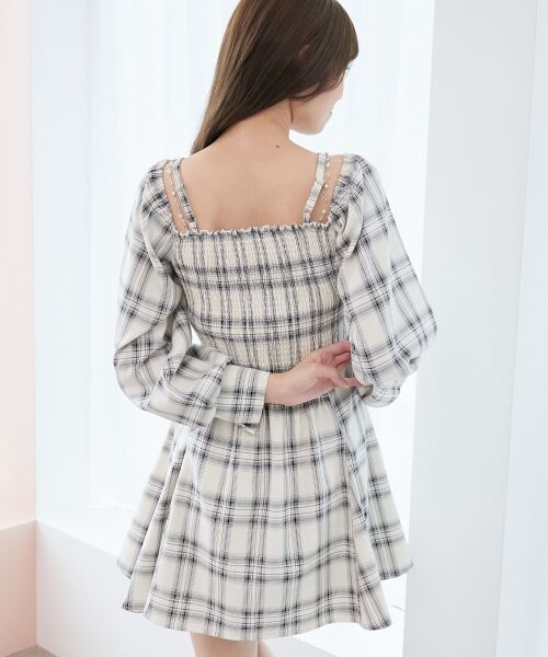 MAJESTIC LEGON / マジェスティックレゴン ミニ丈・ひざ丈ワンピース | チェーン付ビッグリボンミニワンピ | 詳細9