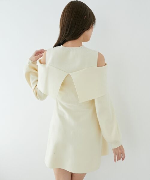 MAJESTIC LEGON / マジェスティックレゴン ミニ丈・ひざ丈ワンピース | ビジューリボンニットミニワンピース | 詳細23