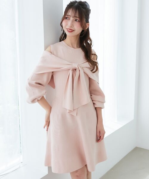 MAJESTIC LEGON / マジェスティックレゴン ミニ丈・ひざ丈ワンピース | ビジューリボンニットミニワンピース | 詳細29