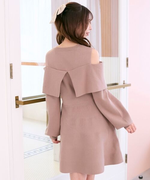 MAJESTIC LEGON / マジェスティックレゴン ミニ丈・ひざ丈ワンピース | ビジューリボンニットミニワンピース | 詳細9