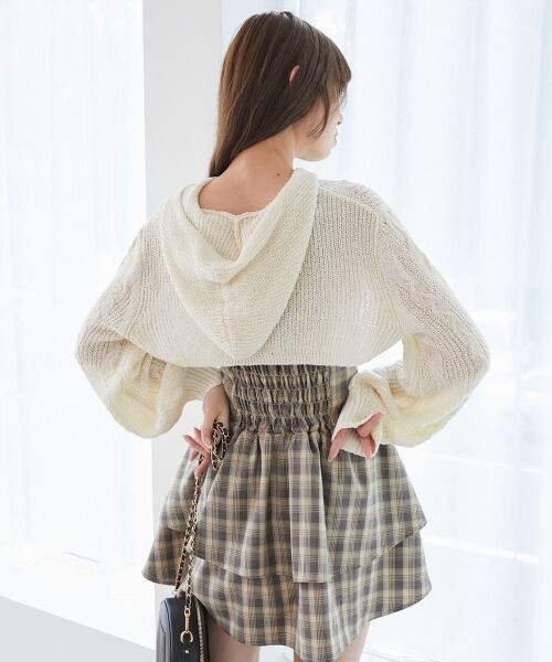 MAJESTIC LEGON / マジェスティックレゴン ミニ丈・ひざ丈ワンピース | フードボレロ×ミニキャミワンピセット | 詳細11