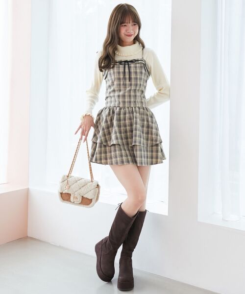 MAJESTIC LEGON / マジェスティックレゴン ミニ丈・ひざ丈ワンピース | フードボレロ×ミニキャミワンピセット | 詳細13