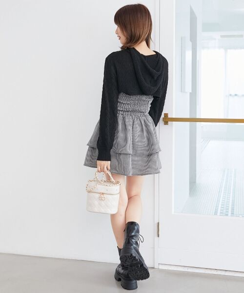 MAJESTIC LEGON / マジェスティックレゴン ミニ丈・ひざ丈ワンピース | フードボレロ×ミニキャミワンピセット | 詳細22