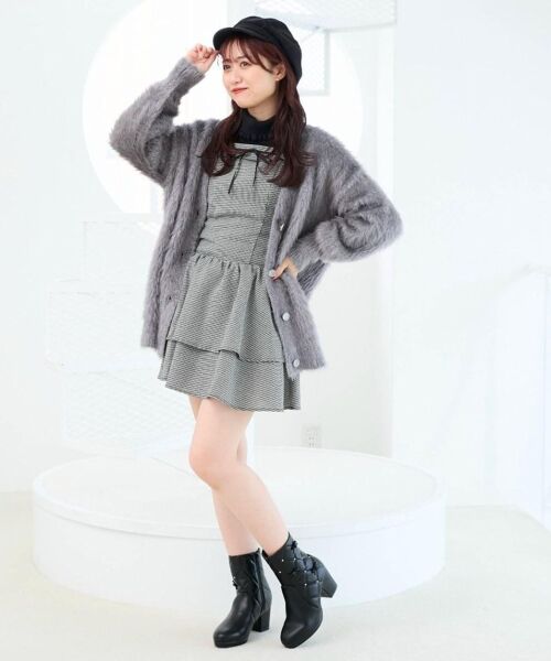 MAJESTIC LEGON / マジェスティックレゴン ミニ丈・ひざ丈ワンピース | フードボレロ×ミニキャミワンピセット | 詳細27