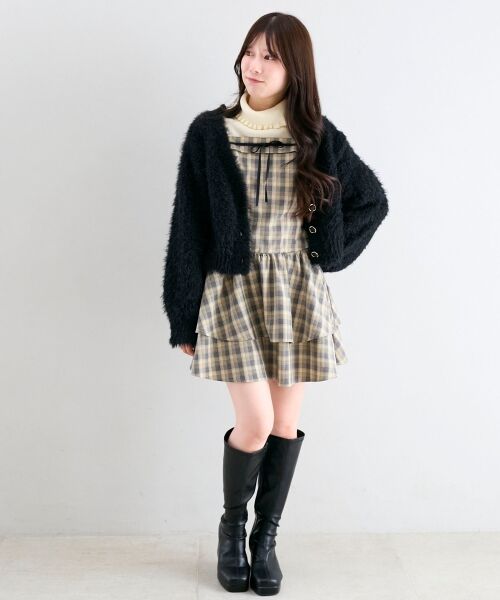 MAJESTIC LEGON / マジェスティックレゴン ミニ丈・ひざ丈ワンピース | フードボレロ×ミニキャミワンピセット | 詳細4