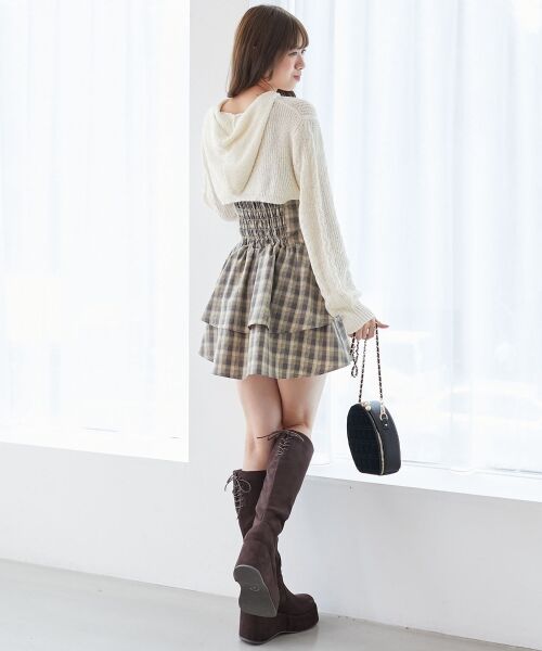 MAJESTIC LEGON / マジェスティックレゴン ミニ丈・ひざ丈ワンピース | フードボレロ×ミニキャミワンピセット | 詳細8