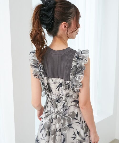 MAJESTIC LEGON / マジェスティックレゴン ロング・マキシ丈ワンピース | ノースリフリルドッキングワンピ | 詳細16