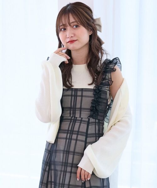 MAJESTIC LEGON / マジェスティックレゴン ロング・マキシ丈ワンピース | ノースリフリルドッキングワンピ | 詳細19