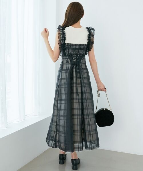 MAJESTIC LEGON / マジェスティックレゴン ロング・マキシ丈ワンピース | ノースリフリルドッキングワンピ | 詳細22