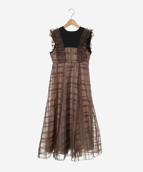 MAJESTIC LEGON / マジェスティックレゴン ロング・マキシ丈ワンピース | ノースリフリルドッキングワンピ | 詳細27