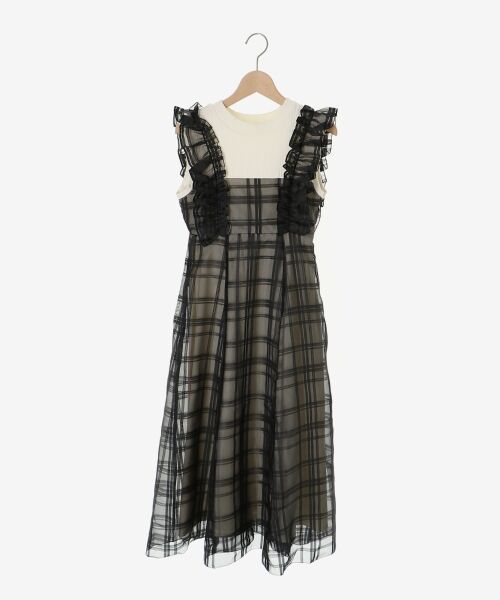 MAJESTIC LEGON / マジェスティックレゴン ロング・マキシ丈ワンピース | ノースリフリルドッキングワンピ | 詳細29