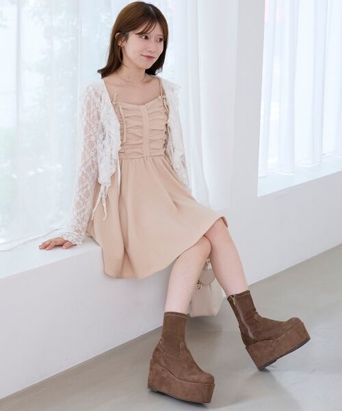 MAJESTIC LEGON / マジェスティックレゴン ミニ丈・ひざ丈ワンピース | ふわふわニット×ミニワンピセット | 詳細19